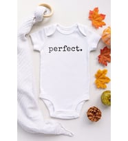 Unisex Bebek Beyaz Perfect Kısa Kollu Çıtçıtlı Body