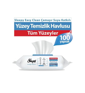 Sleepy Easy Clean Çamaşır Suyu Katkılı Yüzey Temizlik Havlusu 100 Yaprak