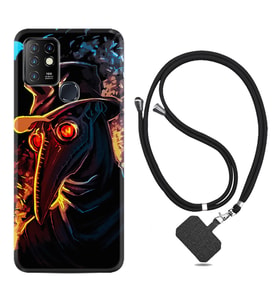 INFINIX Hot 8 9 10 11S Hot 10 Play 10T Kılıf Boyun Askılı Silikon Karga 1616