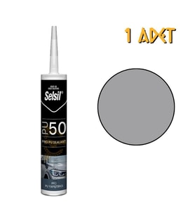 Selsil Poliüretan Mastik Yapıştırıcı PU50 GRİ 280 ml. - 1 Adet