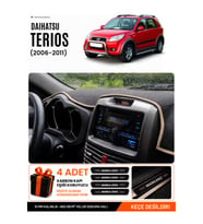 e-biz DAIHATSU TERIOS (2006-2011) Uyumlu Torpido Örtüsü, Torpido Kılıfı - Siyah-Bej - DH001