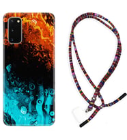 Samsung A02S A03S A10 A12 A13 A21S A22 Kılıf Boyun Asklı Rasta Silikon Orange Blue Color 1665