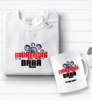 BK Gift Kişiye Özel Mühendis Baba Tasarımlı Beyaz Tişört ve Kupa Seti-1 (Model 1)