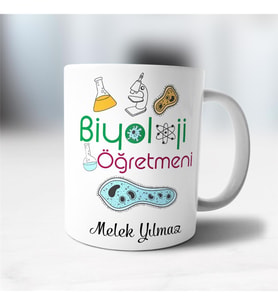 Biyoloji öğretmeni isme özel kupa bardak