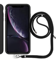 Apple iPhone XR İp Askılı Silikon Kılıf Siyah