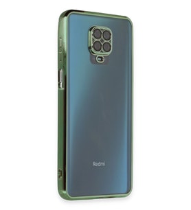 Redmi Note 9 Kılıf Lensli Silikon - Yeşil