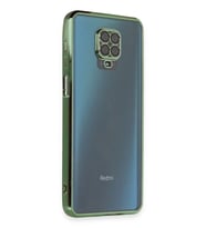 Redmi Note 9 Kılıf Lensli Silikon - Yeşil