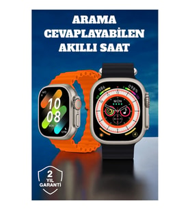 Mey İthalat® Kablosuz Şarjlı, Çağrı ve Müzik Kontrolü Sağlayan Akıllı Saat