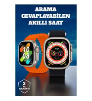 Mey İthalat® Kablosuz Şarjlı, Çağrı ve Müzik Kontrolü Sağlayan Akıllı Saat
