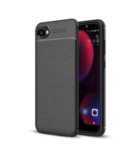 HTC Desire 12 Kılıf Niss Deri Desenli Silikon Kılıf