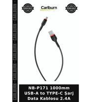 NB-P171 1000mm USB-A to TYPE-C Şarj Data Kablosu 2.4A Veri Yedek Günlük