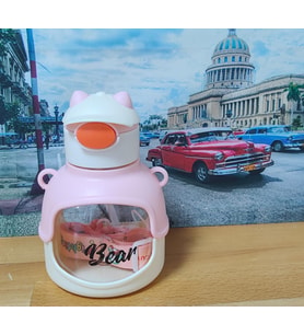 ŞAPKALI ŞEFFAF MATARA SULUK (Pembe)