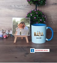 Babaya Doğum Günü Hediyesi Fotoğraflı Dekoratif Taş, Kupa Bardak Beyaz Hediye Babalar Günü Hediyesi (Model 4)