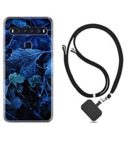 TCL 10L 10 Plus 10SE 20E 20SE 30 L7 Kılıf Boyun Askılı Silikon Blue Foid 1628