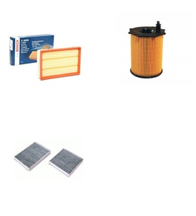Bosch Filtre Bakım Seti Peugeot 2008 1.6 e-HDI Dizel 92 Beygir 2012+ Hava + Yağ F. + Polen Filtre Bosch