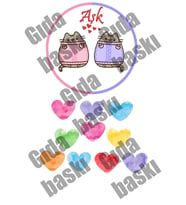 Yenilebilir Şeker Kağıt Sevgili Günü Sevgili Kedi Temalı Pasta Süsleme