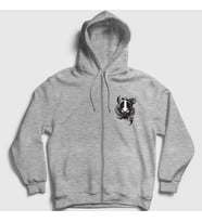Presmono Unisex Gri Aang V2 Anime Avatar The Last Airbender Fermuarlı Kapüşonlu Sweatshirt 262248tt