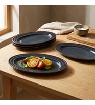 GÜRAL PORSELEN Güral 2 Adet 24 Cm Kayık Tabak Reaktif Oasis Vr 1131