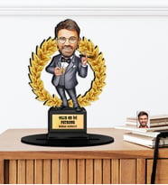 Kişiye Özel Karikatürlü Yılın Patronu - Müdürü  Ahşap Oscar - Masaüstü Biblo