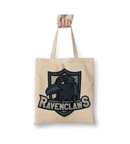 Ravenclaw Beyaz Bez Çanta Uzun Saplı Alışveriş Çantası Plaj Çantası