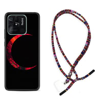 Xiaomi Poco X3 Pro M4 Pro X4 Pro C40 10C Kılıf Boyun Asklı Rasta Silikon Red Moons 1747
