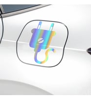 Elektirikli Araba Şarj Etiketi Yapıştırması Depo kapağı Uyarısı 13 CM Hologram