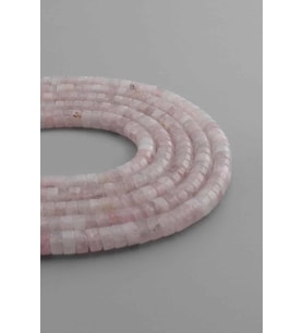 Pembe Kuvars Doğal Taş Dore Kesim 6x3mm Dizi