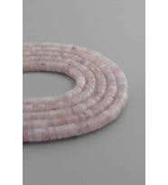 Pembe Kuvars Doğal Taş Dore Kesim 6x3mm Dizi