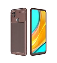 Xiaomi Redmi 9C Kılıf Karbon Silikon Case (KAHVE)