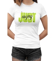 Just Enjoy Beyaz Kadın Tshirt