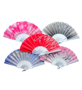 Plastik Kumaş Yelpaze 12 li Karışık OB-049