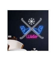 Winter Yazılı ve Şekilli Neon Tabela