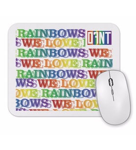 We Love Rainbows Mouse Pad