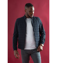 Slim Fit Dik Yaka Fermuar Kapamalı Yandan Cepli Astarlı Baharlık Mont (Lacivert)