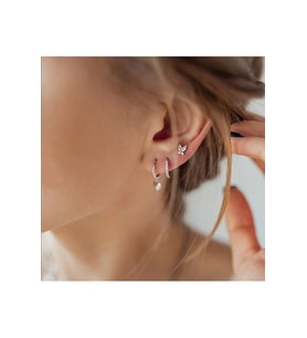 Silver Renkli Kelebek Helix Piercing Tragus Lob Conch 8 mm (Çok Renkli)