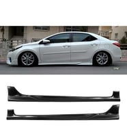 Toyota Corolla Custom Yan Marşpiyel Seti Plastik 2 Adet Mat Siyah 2013 2014 2015 2016 2017 2018 karlık+ek+bodykit