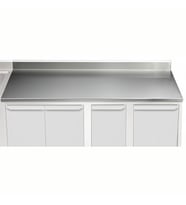 Electrolux Professional Üst Tabla, Sırtlı, 2200 Mm, 1,5 Mm Kalınlıkta Üst Tabla 18 Mm Kalınlığında Ses Sönümlendirici Malzeme Ve Ayrıca 2 Paslanmaz Kayıtla Güçlendirilmiştir - Modular Line TPLA22A
