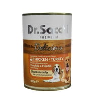 Dr.Sacchi Tavuklu Hindili Köpek Konservesi 400gr