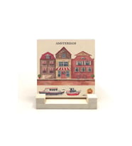 Amsterdam Görseli Baskılı Taş Masaüstlük 10X10