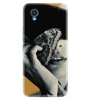 Alcatel 1 2022 Kılıf Resimli Desenli Silikon Platinium Series Butterfly Girl 1837