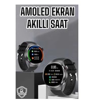 Mey İthalat® Akıllı Saat Bluetooth Bağlantılı Amoled Ekran Uyku ve Sağlık Takibi