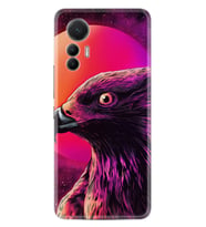 Xiaomi 12 Lite Kılıf Silikon Desen Özel Seri Red Eagle 1752
