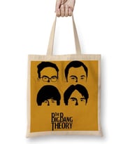 The Big Bang Theory Sarı Zemin Bez Çanta Uzun Saplı