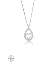 SWAROVSKİ TAŞLI  ZİRCONİA KALP 925 AYAR GÜMÜŞ KOLYE