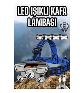 Mey İthalat® Balıkçı Kafa Lambası Led Işık 4 Farklı Mod Esnek ve Ayarlanabilir