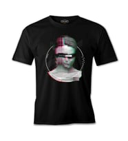 Statue Digital Woman Siyah Erkek Tshirt