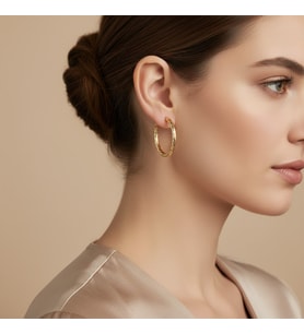STİL İNCİSİ/XUPING JEWELRY DALGALI HALKA MODEL KÜPE