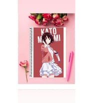 Megumi Kato Anime Defter 1 Adet Özel Tasarım A4 Boyutu Telli Çizgili Defter 21*29 Cm