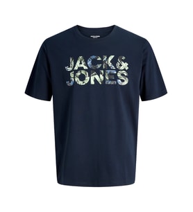 JACK JONES Yazı Baskılı Erkek Tişört 12288536 (Lacivert)