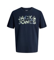 JACK JONES Yazı Baskılı Erkek Tişört 12288536 (Lacivert)